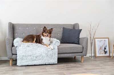 Trixie Sofa Bed Harvey Meubelbeschermer Hoekig Wit / Zwart 80X130 CM